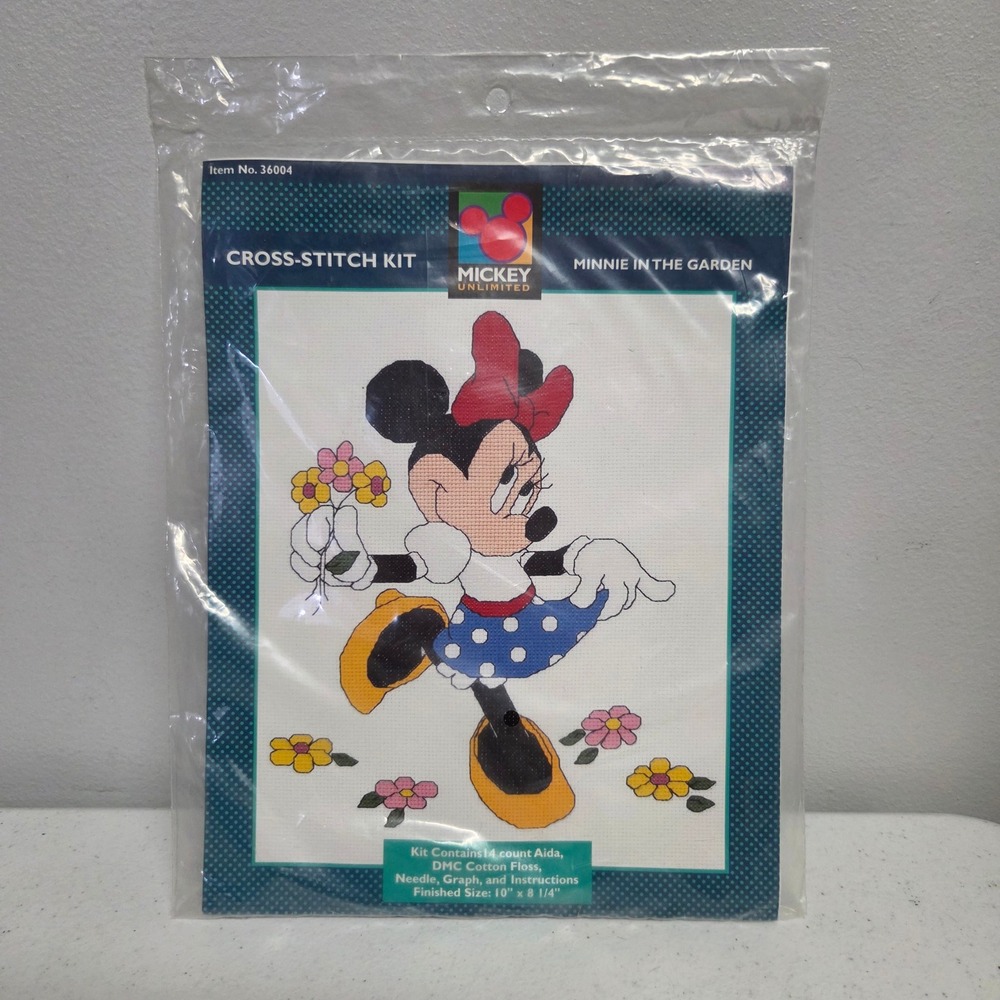 Disney Minnie Mouse In The Garden Cross Stitch Kit 36004 Mickey Unlimited